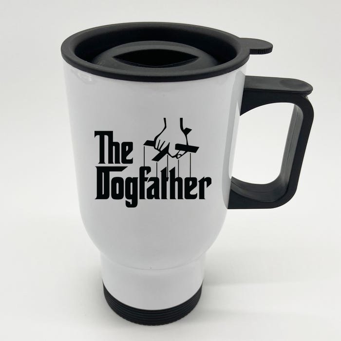 Funny Dog Father The DogFather Front & Back Stainless Steel Travel Mug