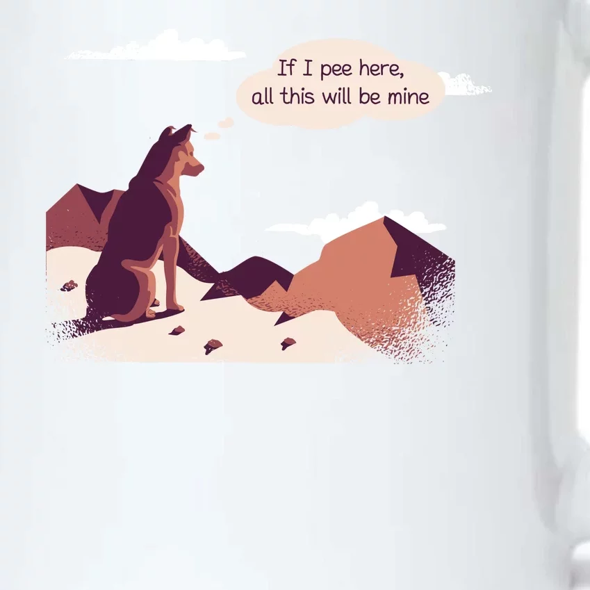 Funny Dog Mountain Black Color Changing Mug