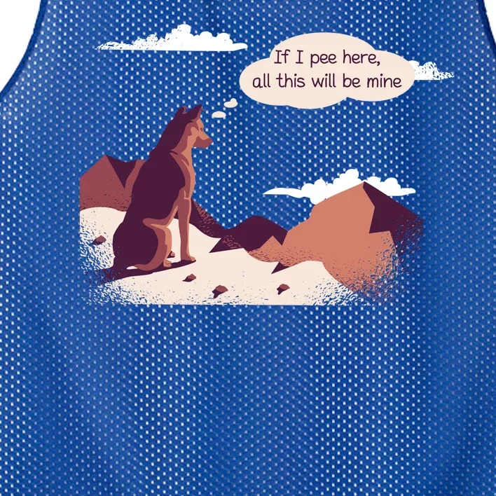 Funny Dog Mountain Mesh Reversible Basketball Jersey Tank