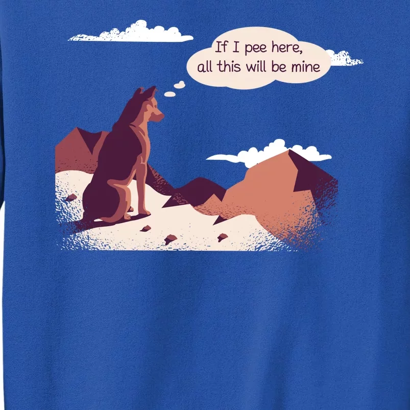 Funny Dog Mountain Tall Sweatshirt