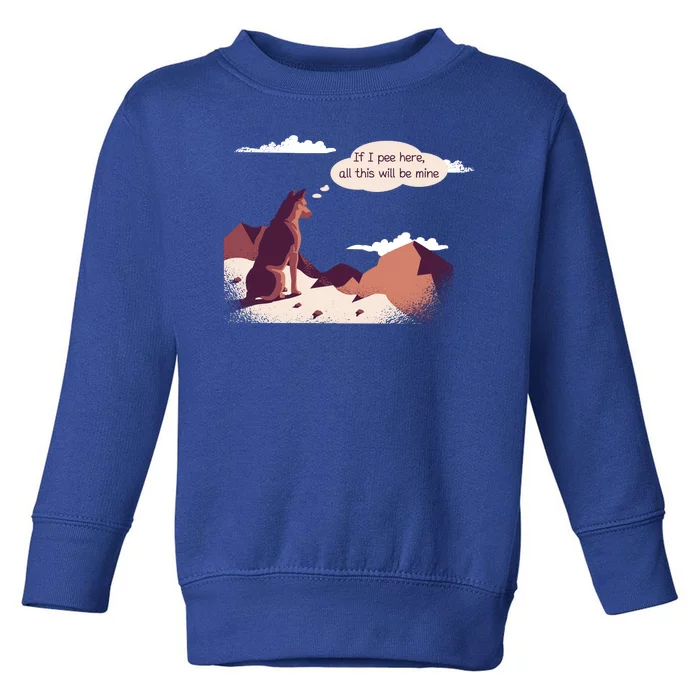 Funny Dog Mountain Toddler Sweatshirt