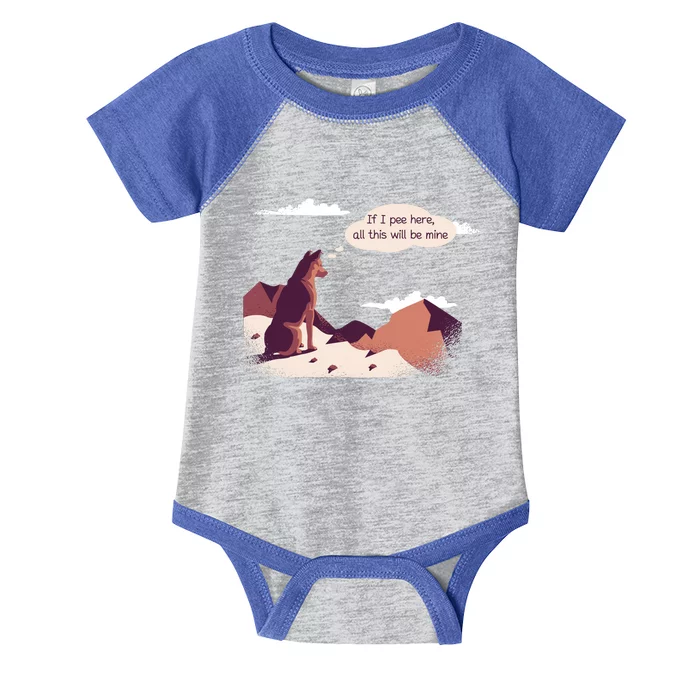 Funny Dog Mountain Infant Baby Jersey Bodysuit