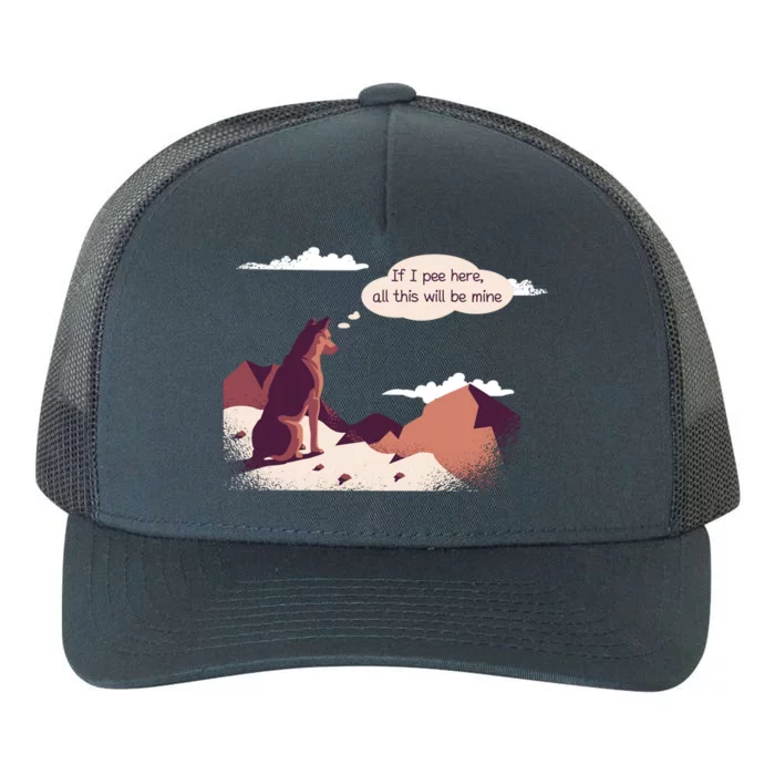 Funny Dog Mountain Yupoong Adult 5-Panel Trucker Hat