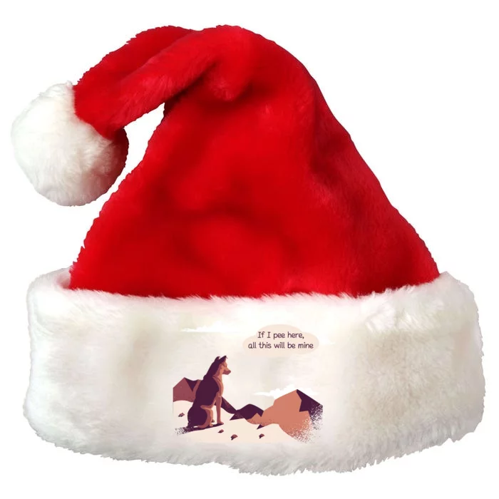 Funny Dog Mountain Premium Christmas Santa Hat