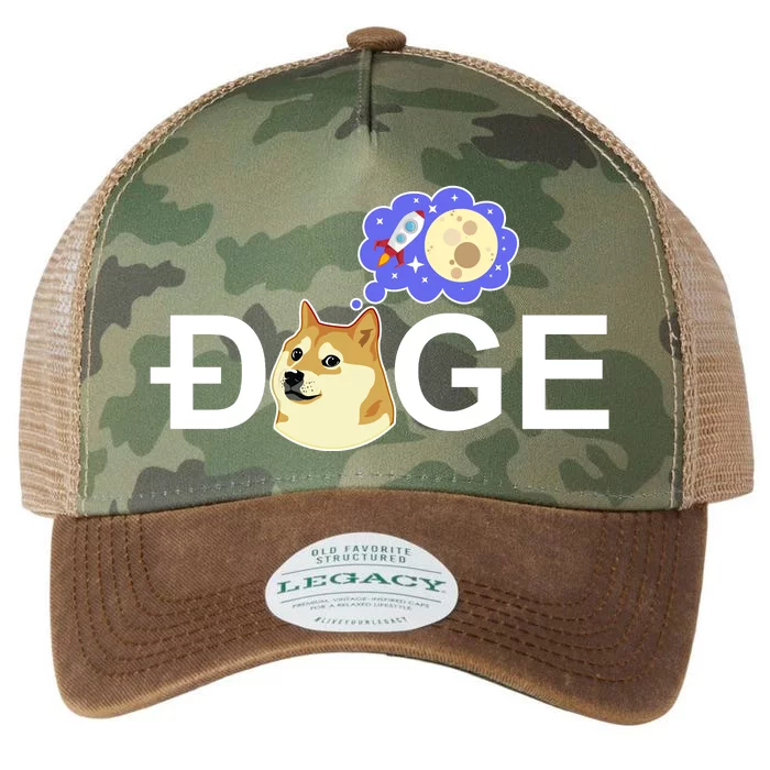 Funny Doge Meme Dogecoin Currency Legacy Tie Dye Trucker Hat