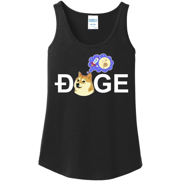 Funny Doge Meme Dogecoin Currency Ladies Essential Tank