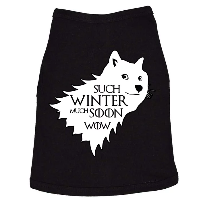 Funny Doge Such Winter Much Soon Doggie Tank