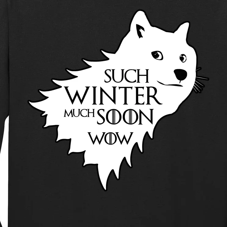 Funny Doge Such Winter Much Soon Tall Long Sleeve T-Shirt