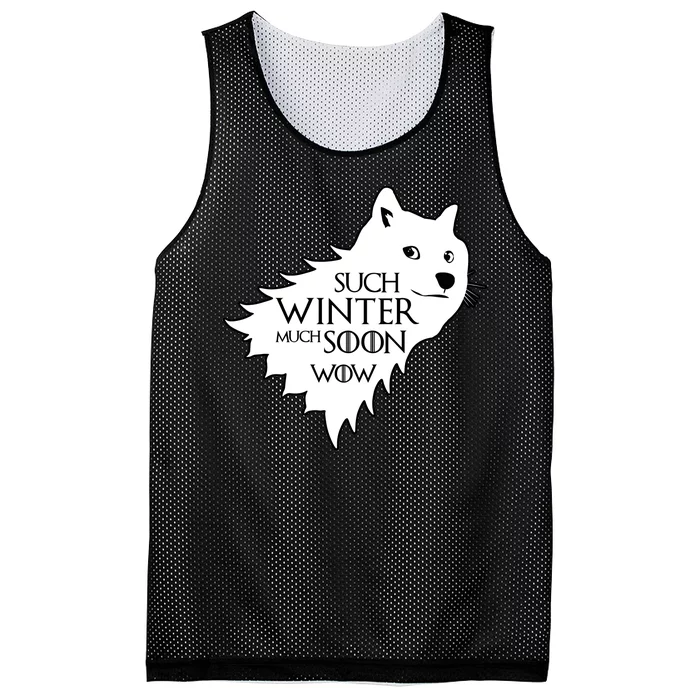 Funny Doge Such Winter Much Soon Mesh Reversible Basketball Jersey Tank