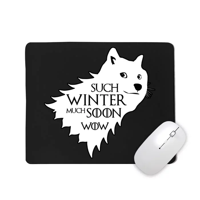 Funny Doge Such Winter Much Soon Mousepad