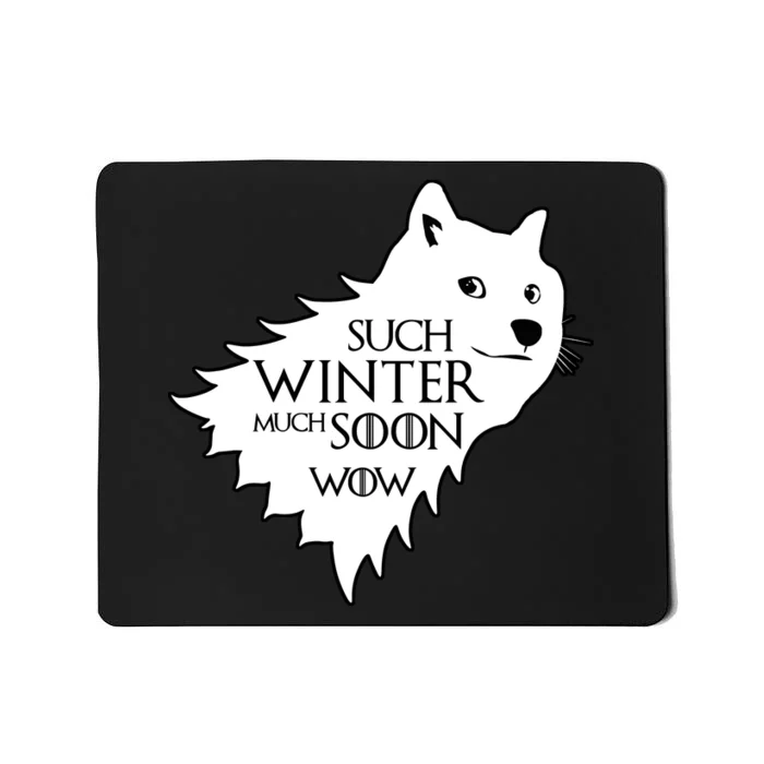 Funny Doge Such Winter Much Soon Mousepad