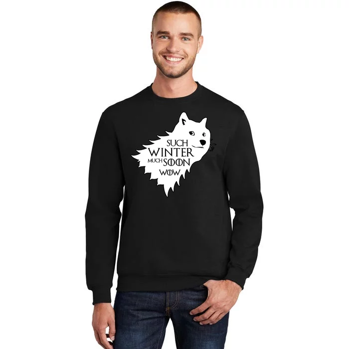 Funny Doge Such Winter Much Soon Tall Sweatshirt