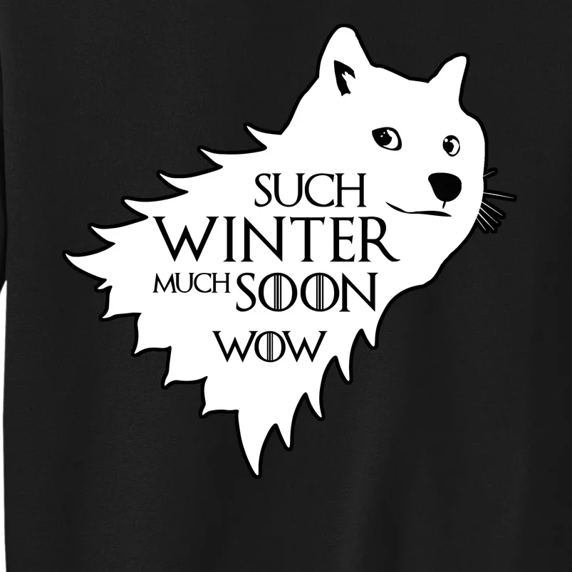 Funny Doge Such Winter Much Soon Tall Sweatshirt