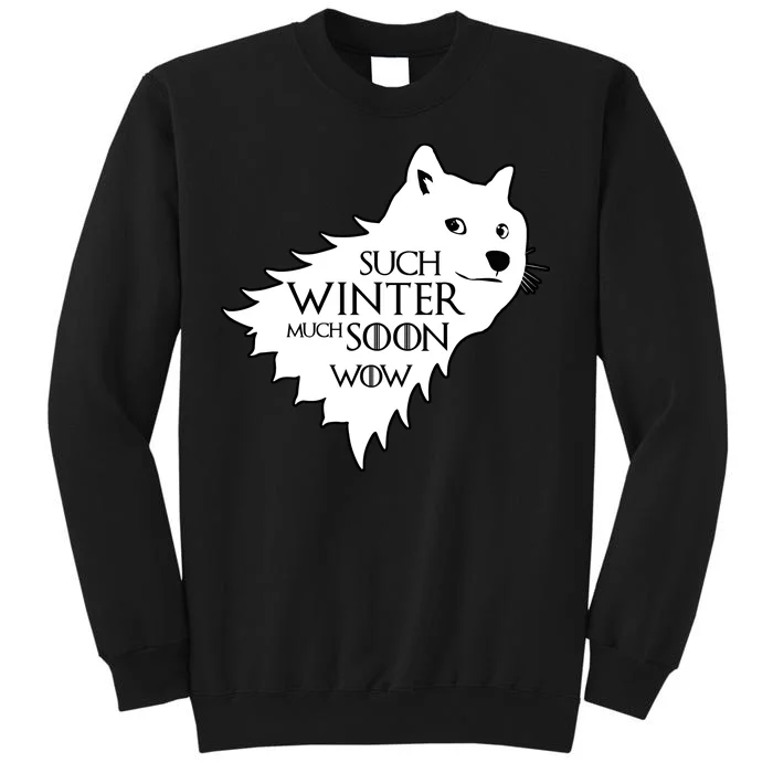 Funny Doge Such Winter Much Soon Tall Sweatshirt