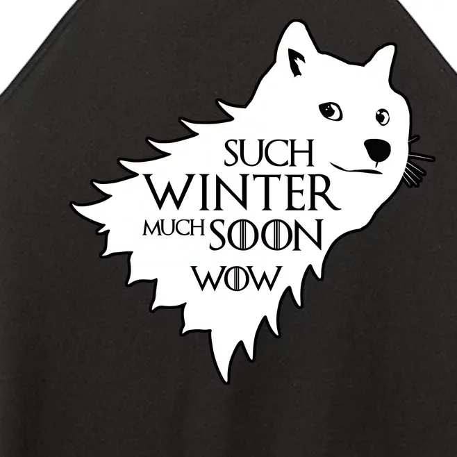 Funny Doge Such Winter Much Soon Women’s Perfect Tri Rocker Tank