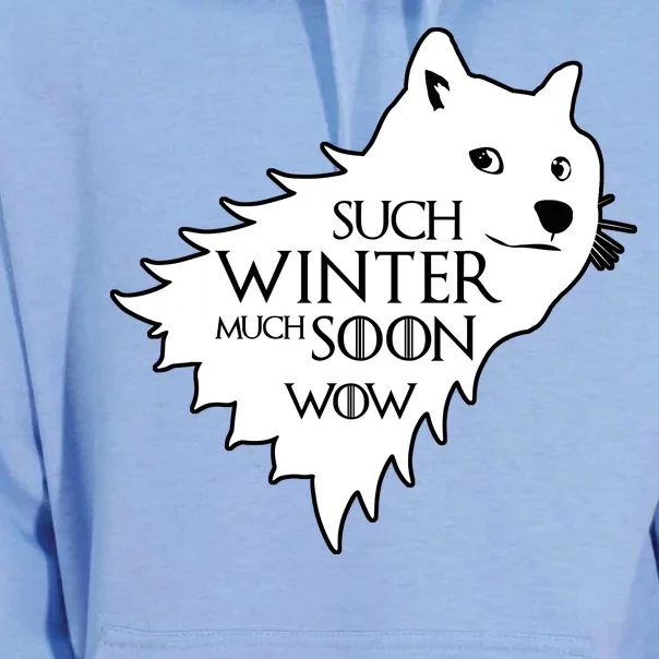 Funny Doge Such Winter Much Soon Unisex Surf Hoodie