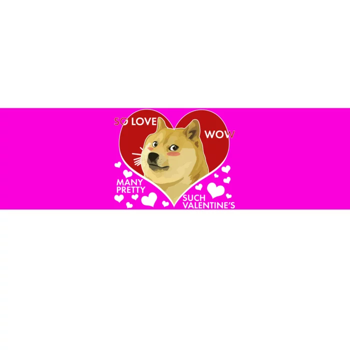 Funny Doge Valentine Meme Bumper Sticker