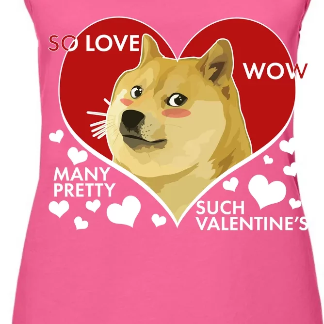 Funny Doge Valentine Meme Women's Racerback Tank