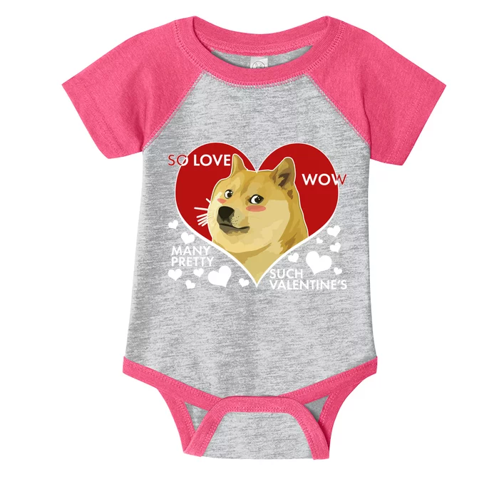 Funny Doge Valentine Meme Infant Baby Jersey Bodysuit