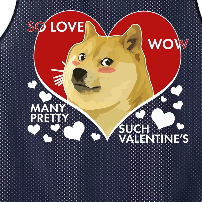 Funny Doge Valentine Meme Mesh Reversible Basketball Jersey Tank