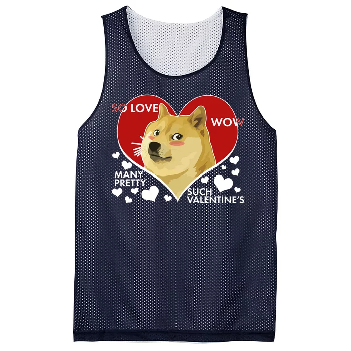 Funny Doge Valentine Meme Mesh Reversible Basketball Jersey Tank