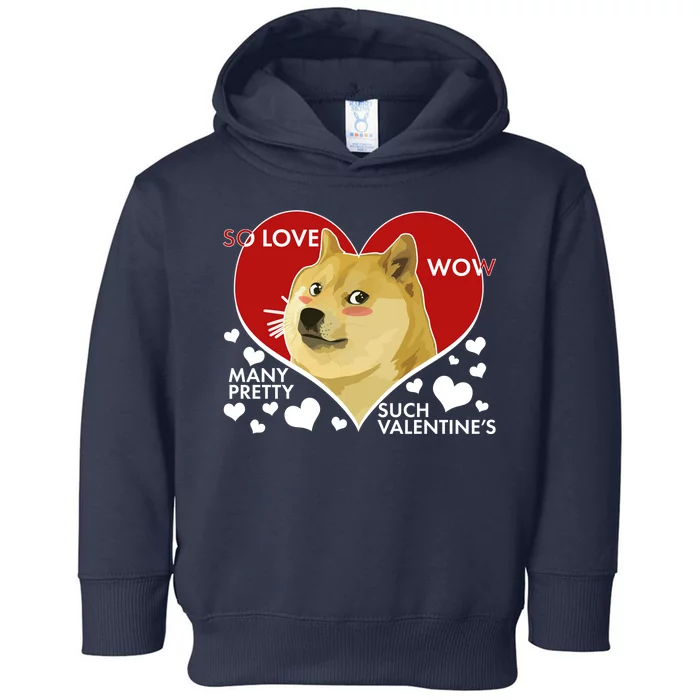 Funny Doge Valentine Meme Toddler Hoodie