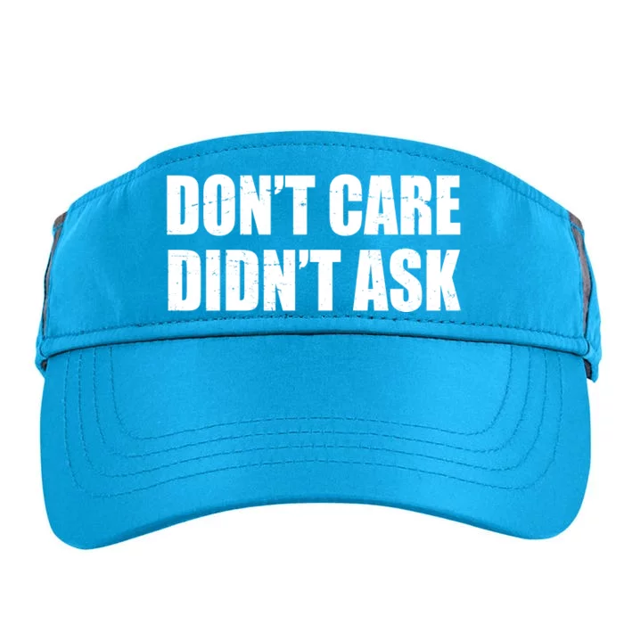 Funny Don't Care Didn't Ask Adult Drive Performance Visor