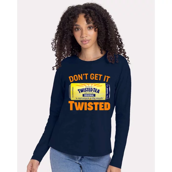 Funny Don't Get It Twisted Tea Meme Womens Cotton Relaxed Long Sleeve T-Shirt