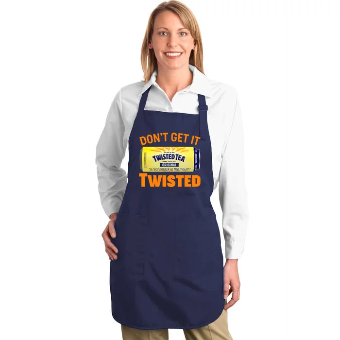 Funny Don't Get It Twisted Tea Meme Full-Length Apron With Pocket