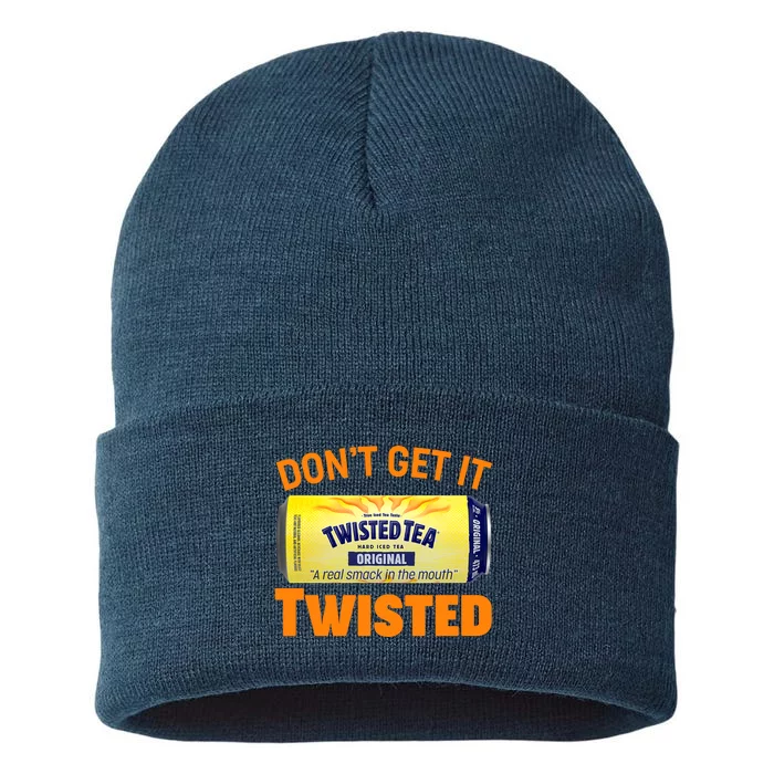 Funny Don't Get It Twisted Tea Meme Sustainable Knit Beanie