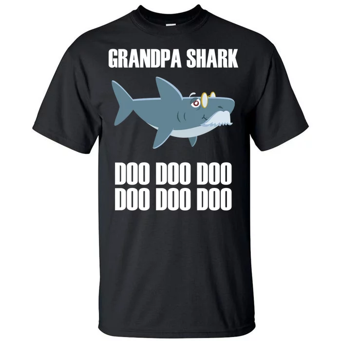 Funny Doo Grandpa Shark Tall T-Shirt