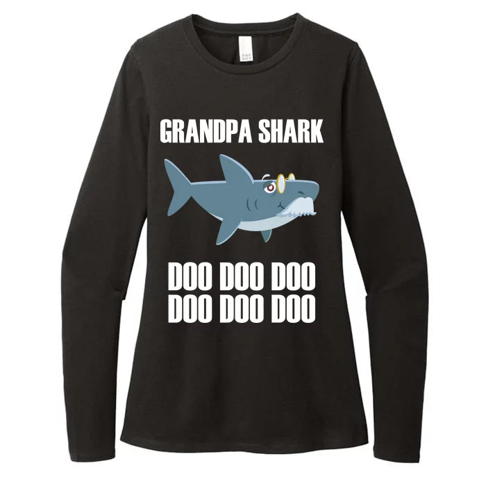 Funny Doo Grandpa Shark Womens CVC Long Sleeve Shirt