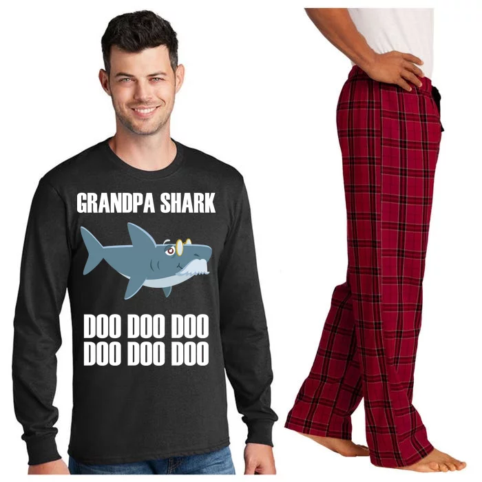 Funny Doo Grandpa Shark Long Sleeve Pajama Set