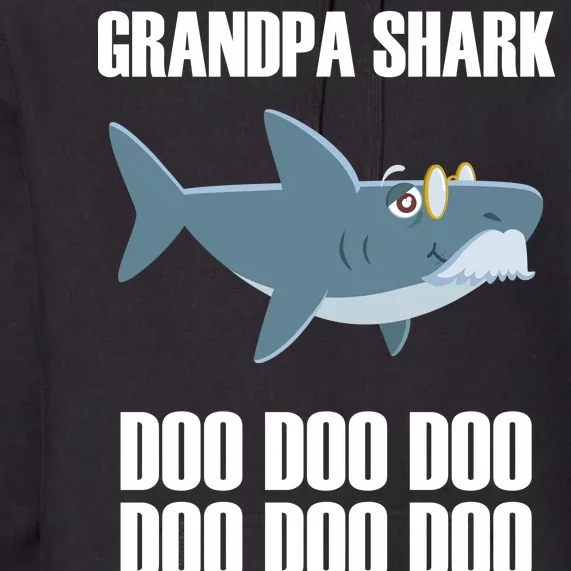 Funny Doo Grandpa Shark Premium Hoodie