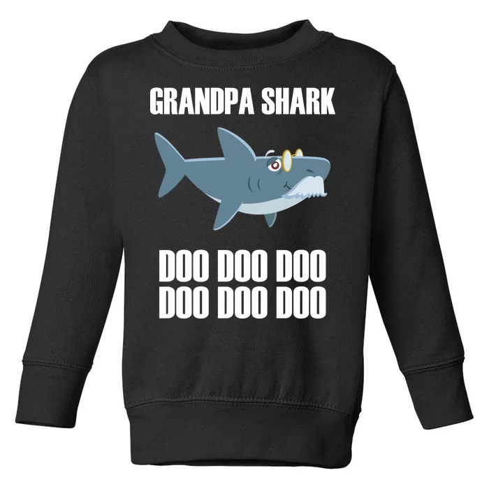 Funny Doo Grandpa Shark Toddler Sweatshirt