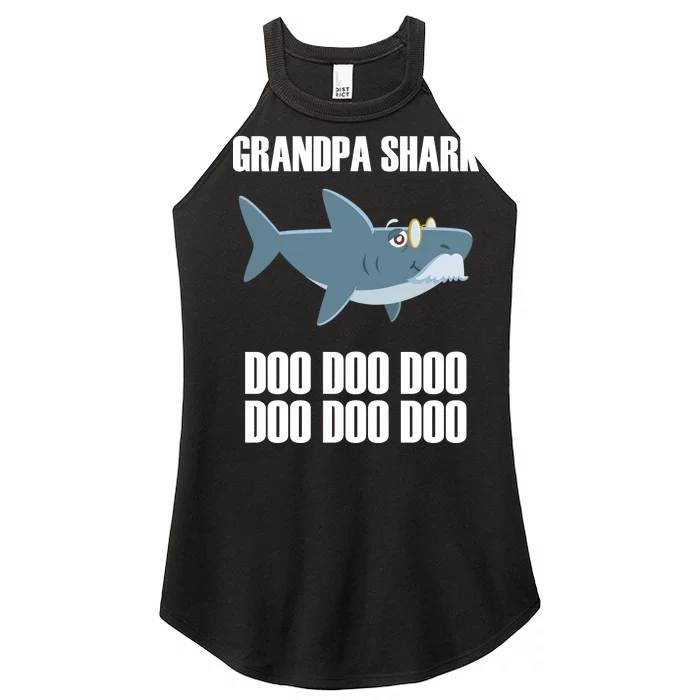 Funny Doo Grandpa Shark Women’s Perfect Tri Rocker Tank