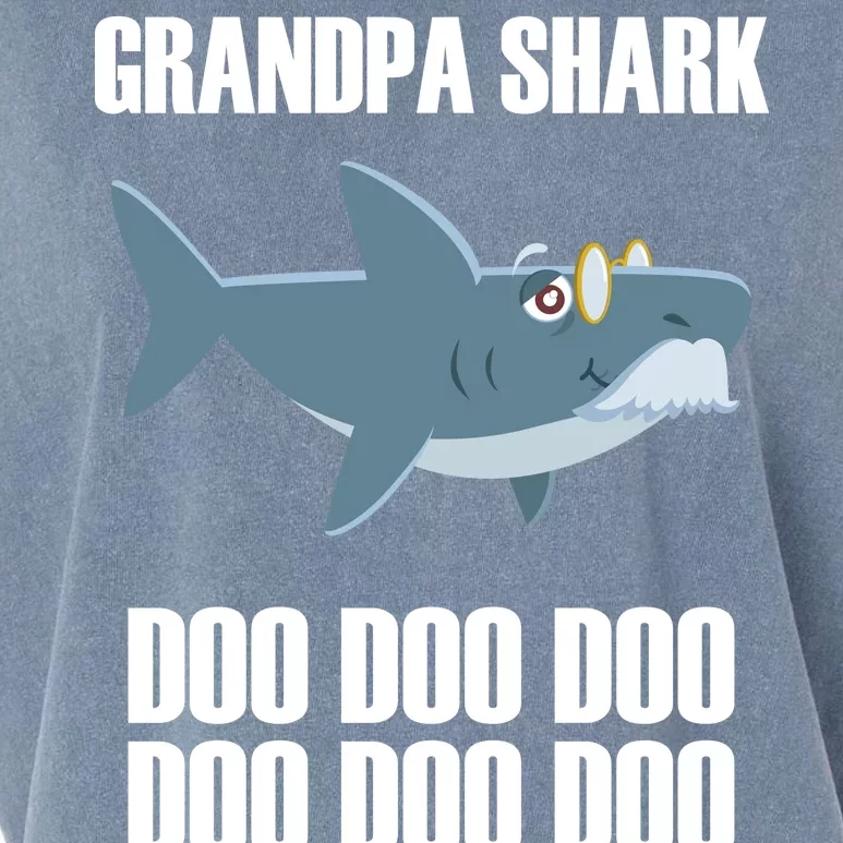 Funny Doo Grandpa Shark Garment-Dyed Women's Muscle Tee