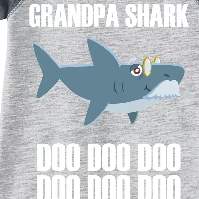 Funny Doo Grandpa Shark Infant Baby Jersey Bodysuit