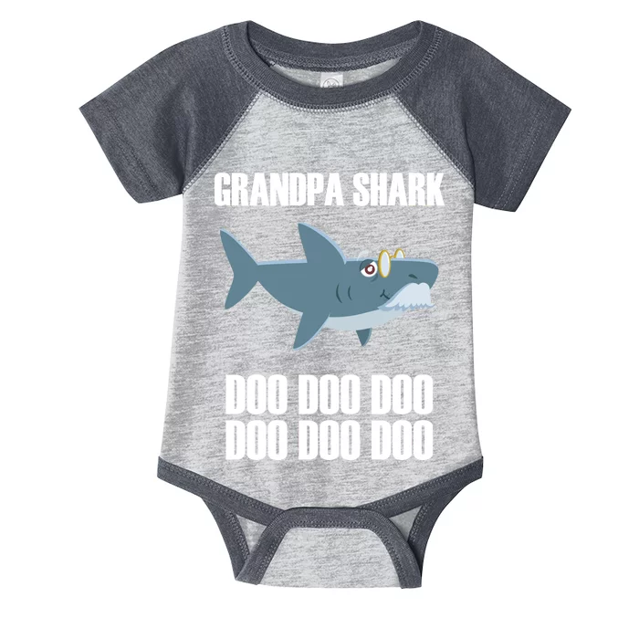 Funny Doo Grandpa Shark Infant Baby Jersey Bodysuit