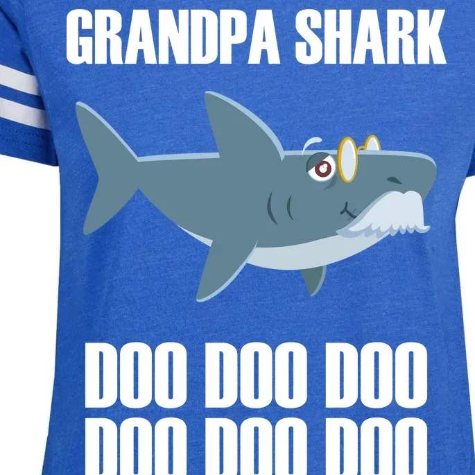 Funny Doo Grandpa Shark Enza Ladies Jersey Football T-Shirt