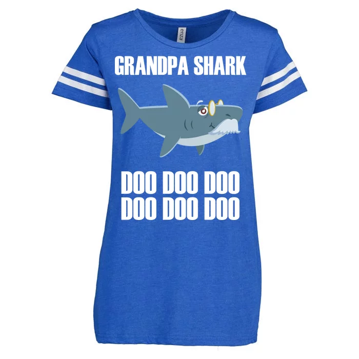 Funny Doo Grandpa Shark Enza Ladies Jersey Football T-Shirt