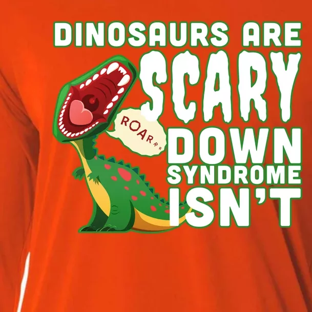 Funny Down Syndrome Awareness Dinosaurs Cooling Performance Long Sleeve Crew