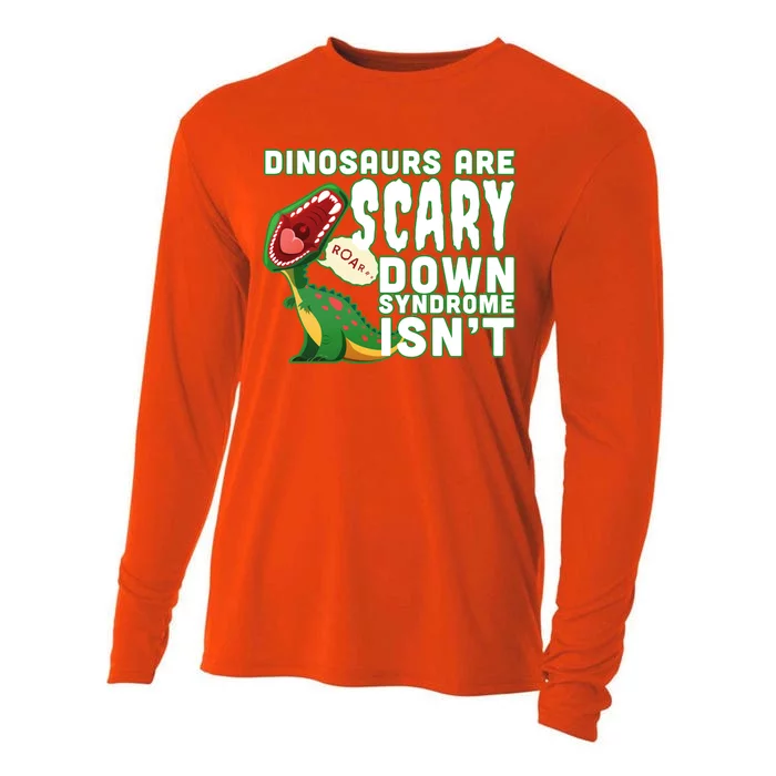 Funny Down Syndrome Awareness Dinosaurs Cooling Performance Long Sleeve Crew