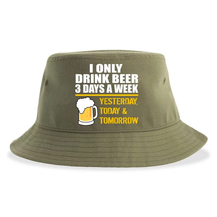 Funny Drink Beer 3 Days a Week Sustainable Bucket Hat