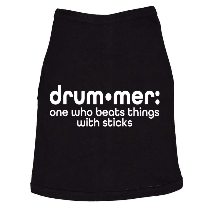 Funny Drummer Definition Beats With Sticks Doggie Tank