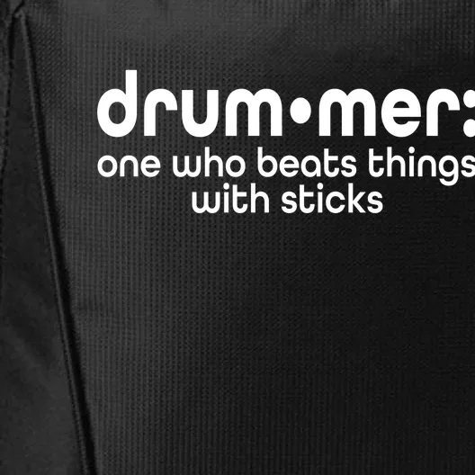 Funny Drummer Definition Beats With Sticks City Backpack