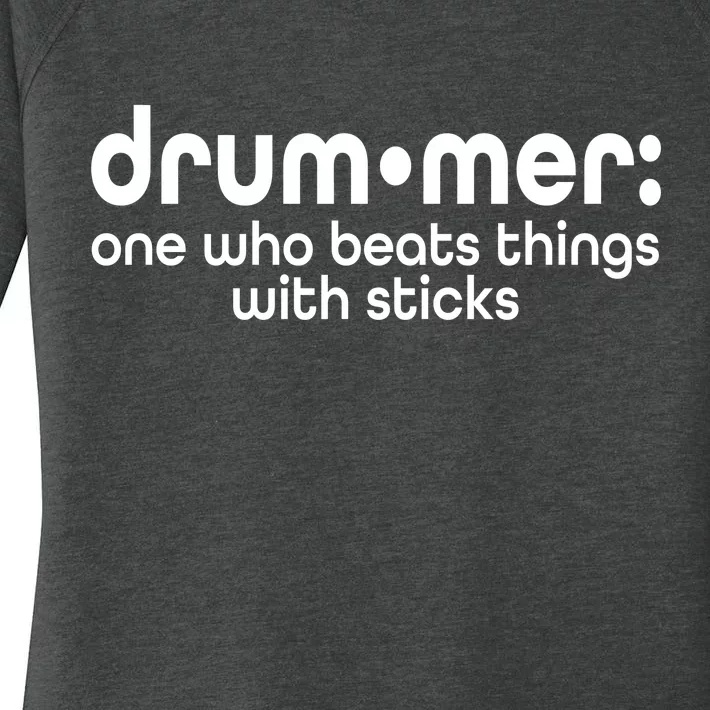 Funny Drummer Definition Beats With Sticks Women's Perfect Tri Tunic Long Sleeve Shirt