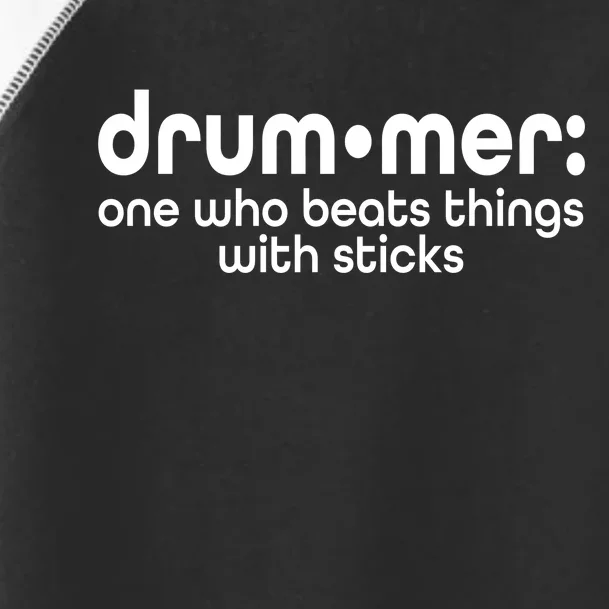 Funny Drummer Definition Beats With Sticks Toddler Fine Jersey T-Shirt