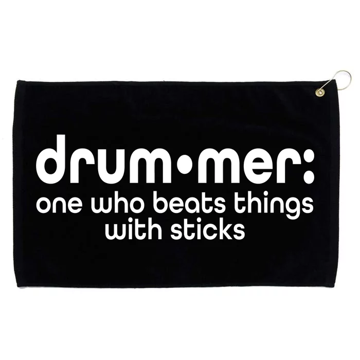 Funny Drummer Definition Beats With Sticks Grommeted Golf Towel