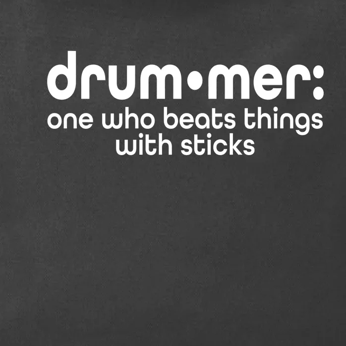 Funny Drummer Definition Beats With Sticks Zip Tote Bag